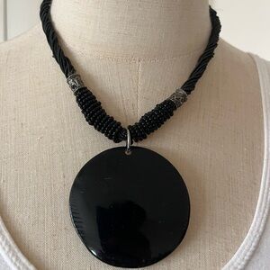 Elegant Black Pendant Necklace